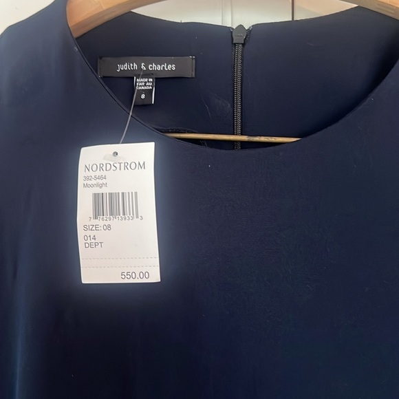 NWT Judith & Charles Rhone Long Sleeve Navy Dress Size 8 $550 - Picture 3 of 8